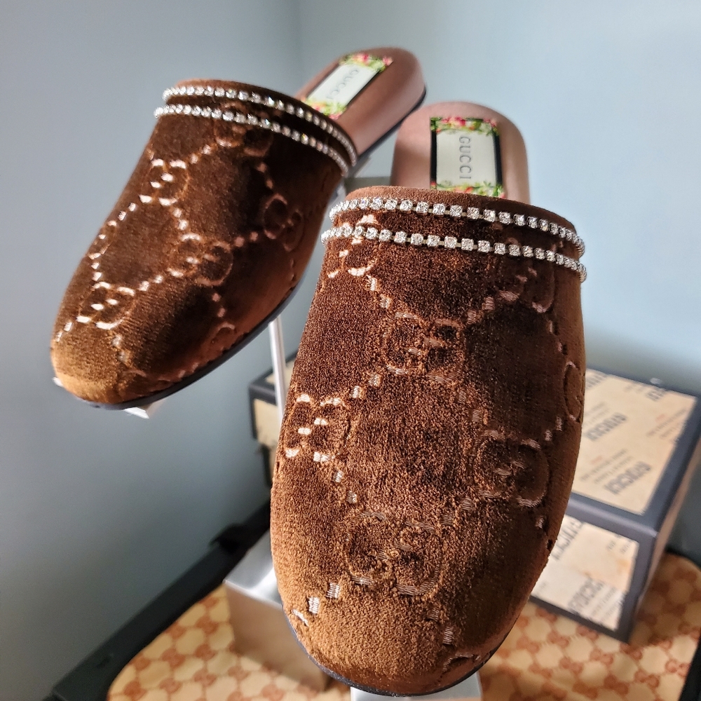 Velvet Gucci Princetown Mules
